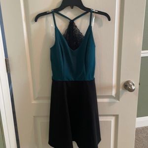 Dark green and black banquet dress size M